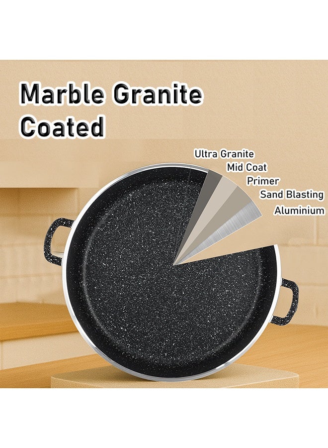 SONEX Granita 9-Piece Non-Stick Cookware Gift Set – Marble Coated Die-Cast Aluminium Pots with Lids & Fry Pan, Durable, Easy to Clean, Scratch-Resistant, 2L to 9L Cooking Capacity - Image 3