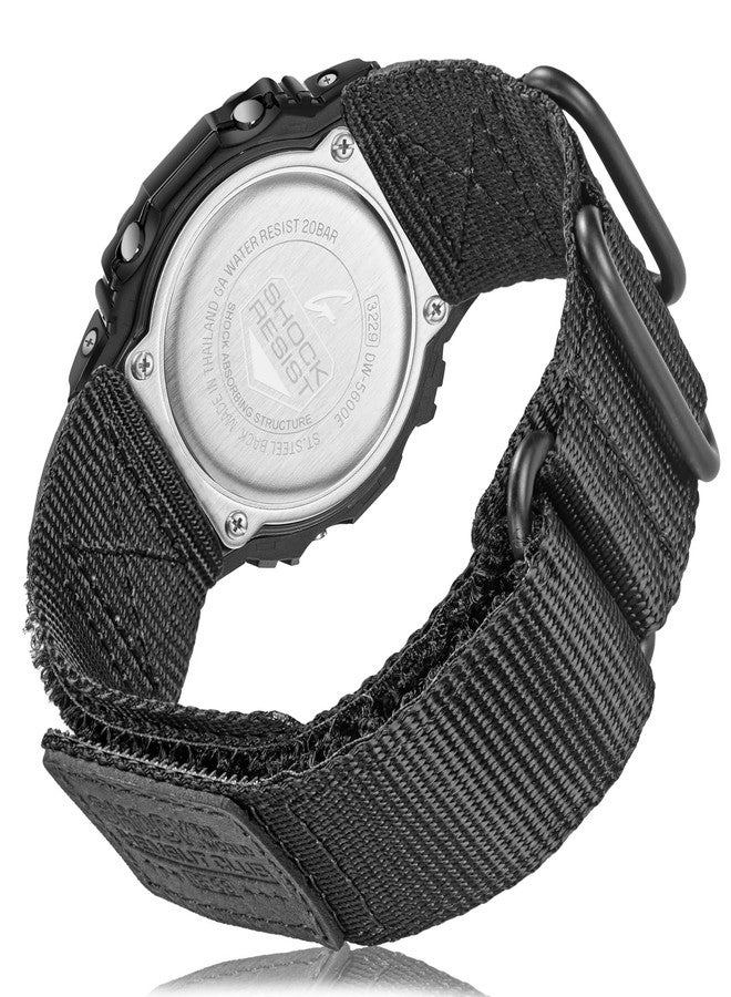 DAVILANE 16mm Watch Band Strap for Casio Mens G-Shock DW5600/6900/8900,GA100/110/120,GD100/110/120,GW6900,GDF-100,Upgraded Three Buckles Nylon Watch Band, 16mm, Leather, Nylon, no - Image 1