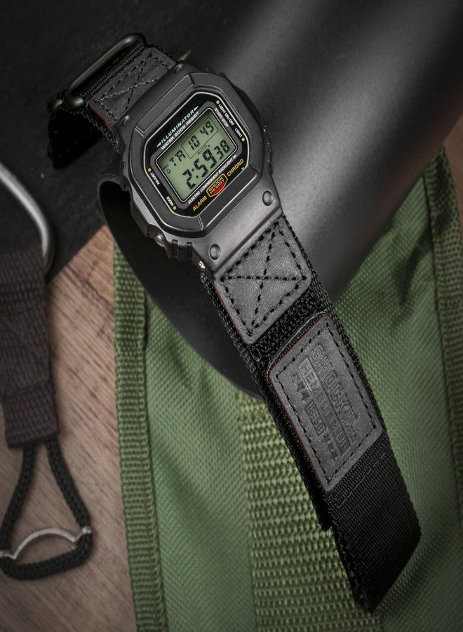 DAVILANE 16mm Watch Band Strap for Casio Mens G-Shock DW5600/6900/8900,GA100/110/120,GD100/110/120,GW6900,GDF-100,Upgraded Three Buckles Nylon Watch Band, 16mm, Leather, Nylon, no - Image 5
