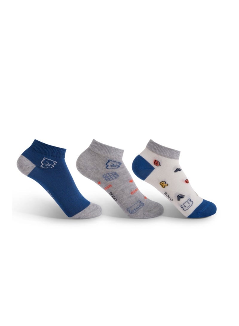 Solo Kids Boy Sneaker Designed Pack 3