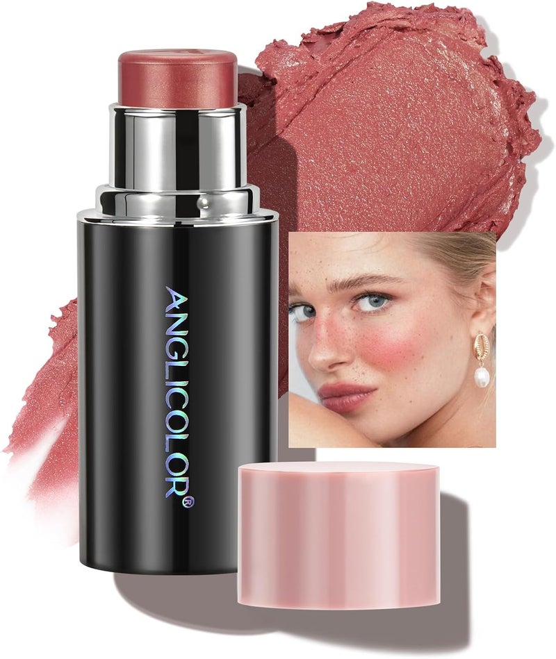 Anglicolor Blusher Stick MatteNonGreasyBlendable ColorCream Blush Fragrance of FlowersCream Blusher Stick SmoothLong LastingHighly PigmentedHydrateBetter for Fair Skin 01Lavender Pink Rose