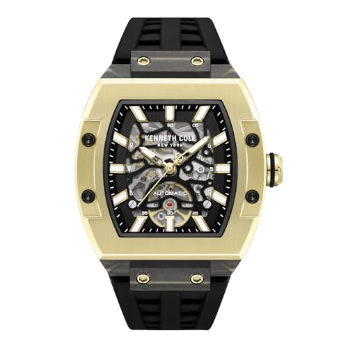 Kenneth Cole Automatic Analog Black Dial Black Silicon Strap Watch for Men - KCWGZ0076805MNW - Image 1
