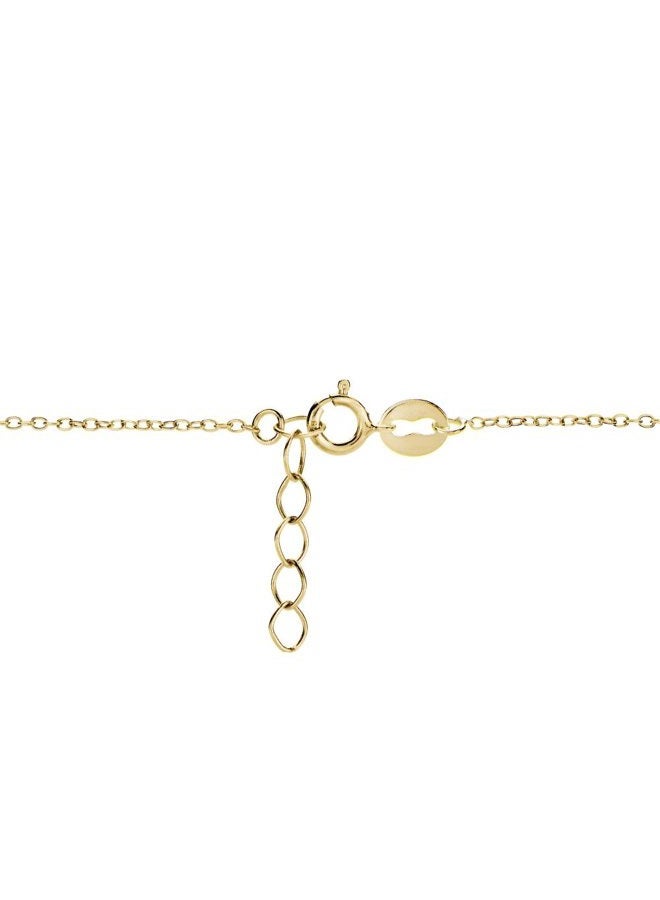 Hoops & Loops Sterling Silver Textured and Polished Round Beads Chain Anklet - Image 2
