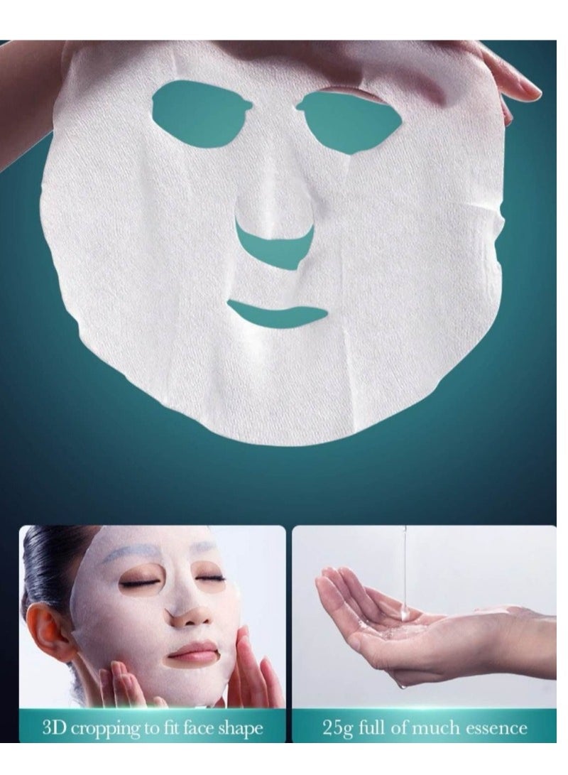 FAYANKOU 10 Packs Moisturizing Hydreating Faical Mask Hyaluronic Acid Faical Mask  Vitamin C Faical Mask Retinol  Snail Serum Collagen Faical Mask - Image 3