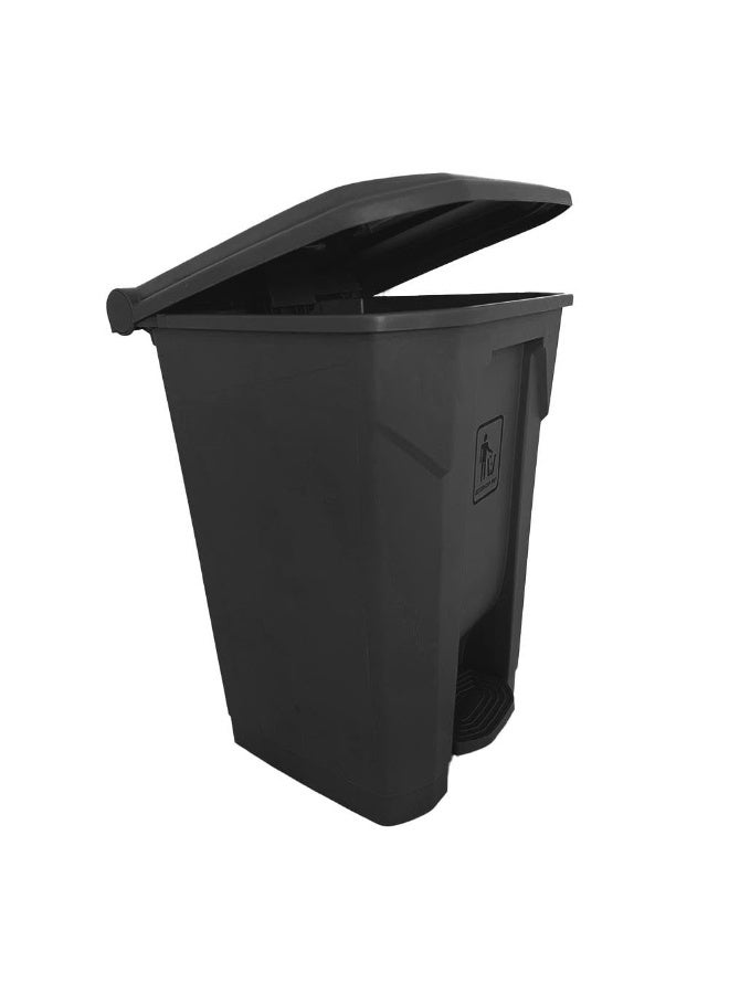 AKC Garbage Trash Can with Centre Pedal, High Density Polyethylene (HDPE) Heavy-Duty Plastic Bins (BLACK, 45 LITERS)  - Image 1