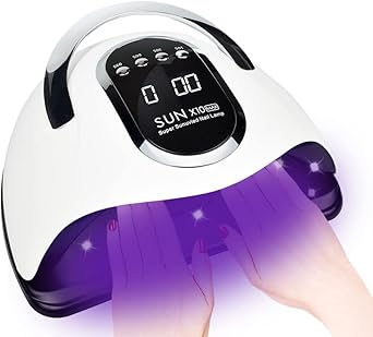 Beenle 280W UV LED Nail Lamp Fast Nail Curing Lamps for Home Salon 66 Beads Dryer for Gel Polish with Automatic Sensor4 Timer Setting Handle Professional Art Tools - Image 1