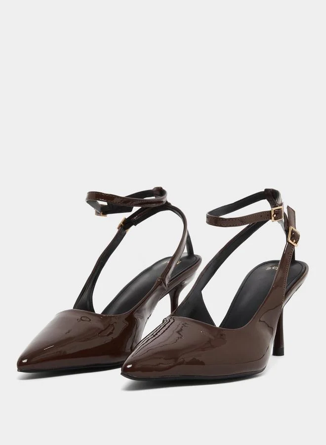 ستايلي صندل بسير كاحل وكعب ستيليتو