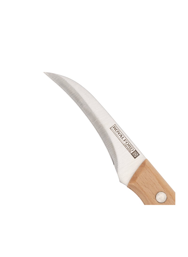 Royalford 3.5" Carving Knife- RF12094| With Extra-Sharp Stainless Steel Blades with Wooden Handle - Image 4