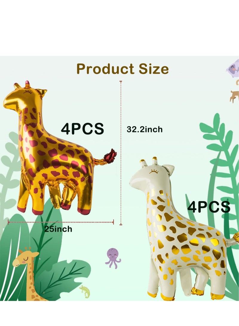 SYOSI Giraffe Balloons - Create a Wild Jungle Adventure ,Perfect for Zoo, and Wildlife Theme Parties and Wild One Birthday Decorations Supplies(8 Pcs )  - Image 5