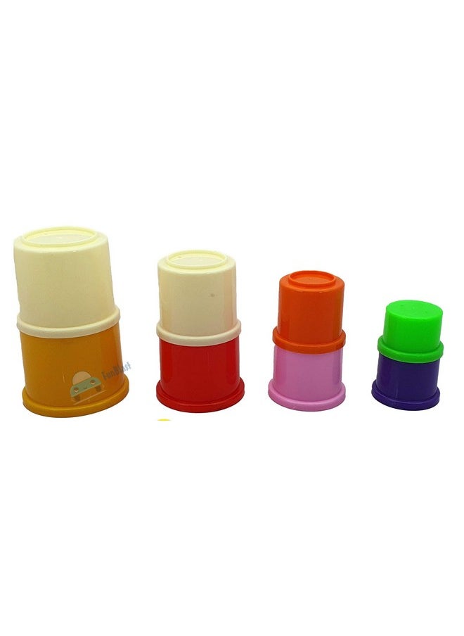 FunBlast FunBlast Stacking Nesting Drum Cups Toys For Kids Learning Toy For Kids - (8 Pcs Blocks),Multicolor  - Image 3