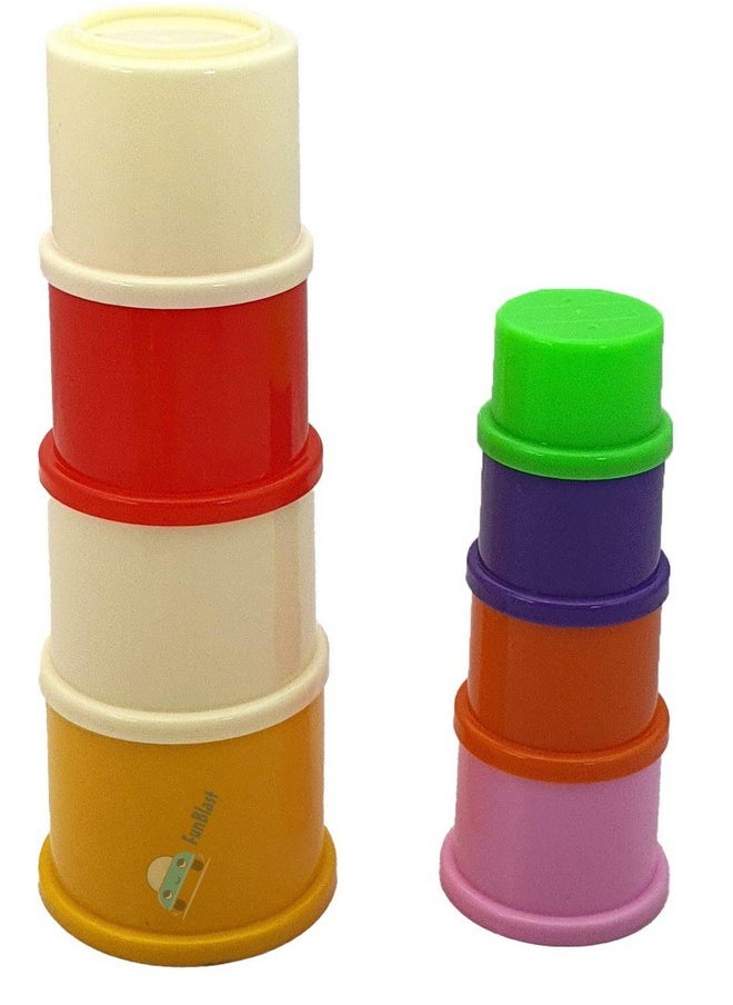 FunBlast FunBlast Stacking Nesting Drum Cups Toys For Kids Learning Toy For Kids - (8 Pcs Blocks),Multicolor  - Image 4