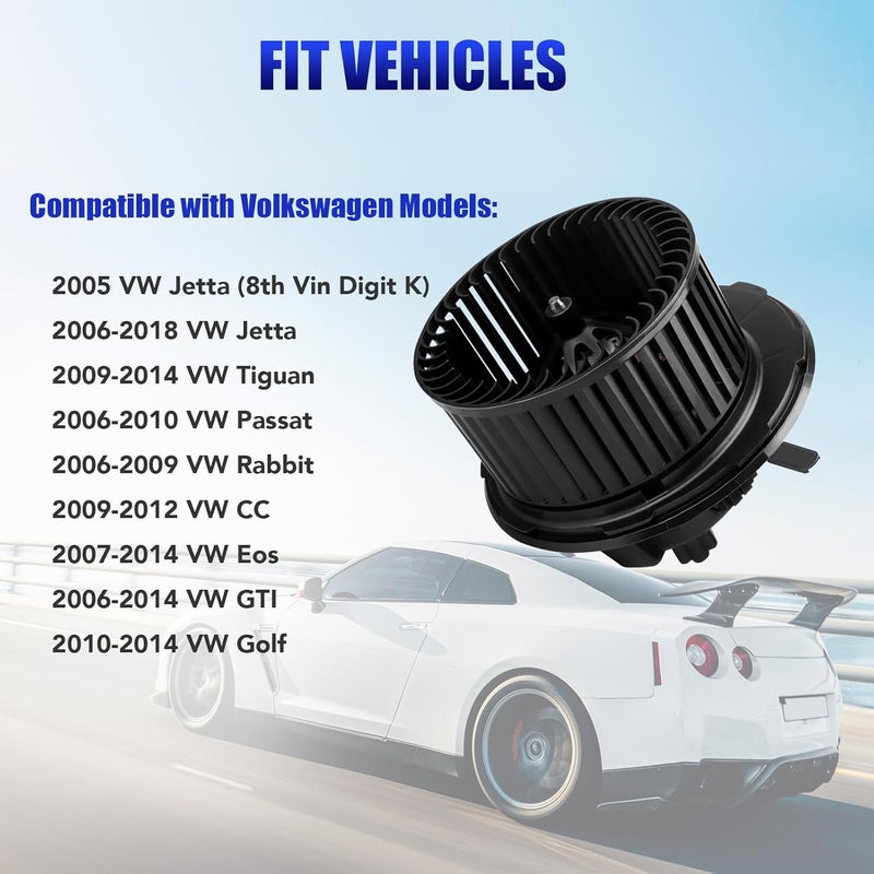 LCWRGS HVAC Heater Blower Motor for Volkswagen Models - Image 3