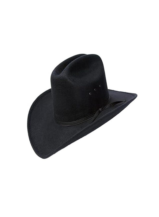 Western Express Felt Finish Cowboy Hat - Cattleman Style with Stylish Hat Band | Cowboy & Cowgirl Hats for Men & Women Black - Image 1