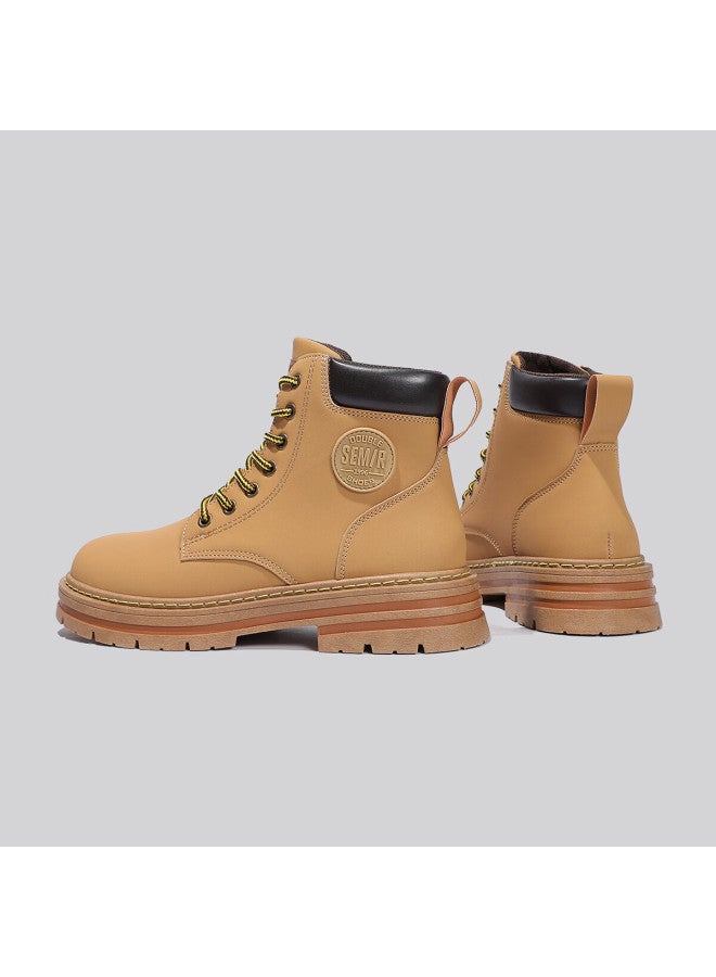 Semir Martin Boots For Men, Autumn And Winter Outdoor Hiking Casual Retro Work Boots Smtx234011 Yellow 42 - Image 2