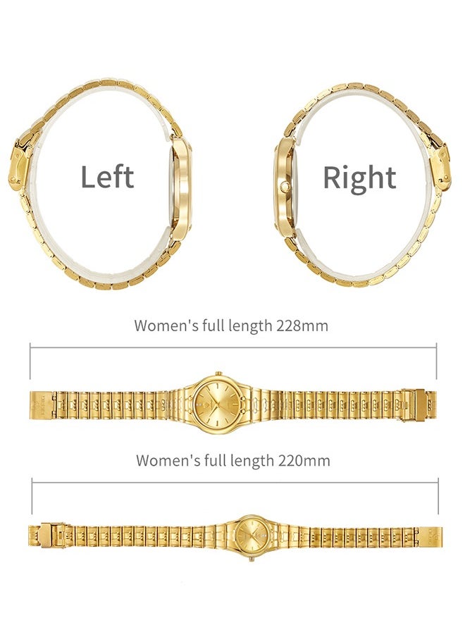 LIEBIG - LIEBIG Fashion Watch Quartz Couple Luxury Golden Stainless Steel Waterproof Casual Watch Gift For Women - Image 1