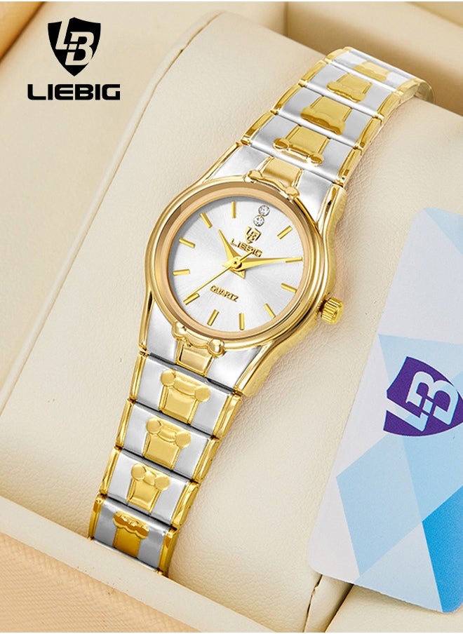 LIEBIG - LIEBIG Fashion Watch Quartz Couple Luxury Golden Stainless Steel Waterproof Casual Watch Gift For Women - Image 1