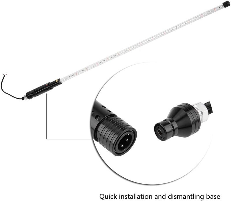 klarako 3FT LED Whip Light, Multicolor LED Antenna Whips Flagpole Lamp with Remote Control for UTV ATV Polaris RZR Off- Road Vehicle Truck - Image 5