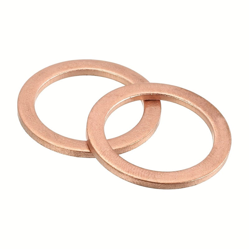 18mm Copper Sealing Washer Oil Drain Plug Gasket 24mm Outer Diameter 1.5mm Thick 12pcs - Image 5