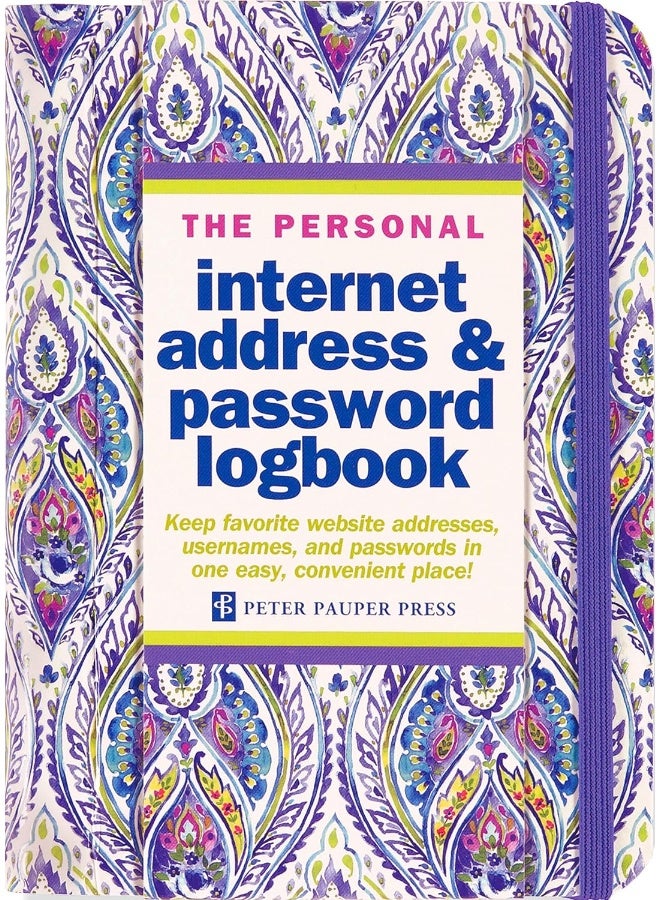 Peter Pauper Press Silk Road Internet Address & Password Logbook (removable cover band for security) - Image 1