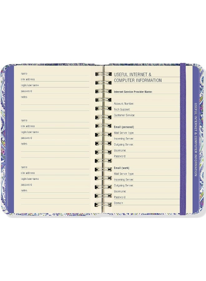 Peter Pauper Press Silk Road Internet Address & Password Logbook (removable cover band for security) - Image 3