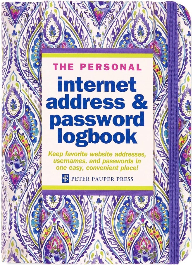 null - Peter Pauper Press Silk Road Internet Address & Password Logbook (removable cover band for security) - Image 1