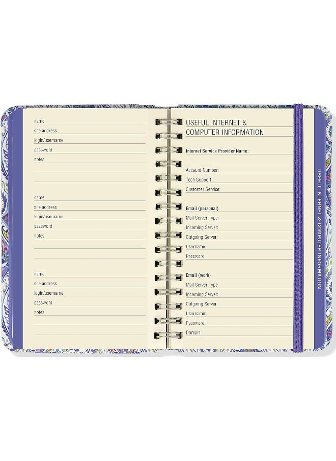 null - Peter Pauper Press Silk Road Internet Address & Password Logbook (removable cover band for security) - Image 1