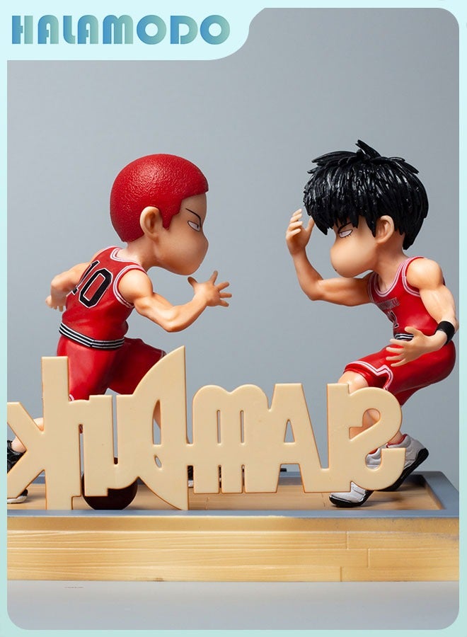 HALAMODO Slam Dunk Century High-five Ryota Miyagi and Hanamichi Sakuragi Anime Figure Model - 16 cm, Ideal Birthday Gift and Decorative Ornament - Image 4