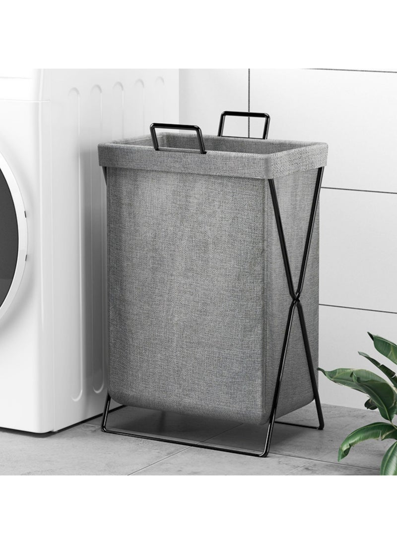 Generic - 50L  Laundry Basket with Stainless Steel Frame, Foldable Collapsible Waterproof Laundry Basket, Laundry Hamper Bag Washing Bin Clothes Bag Organizer Storage Basket - Image 1