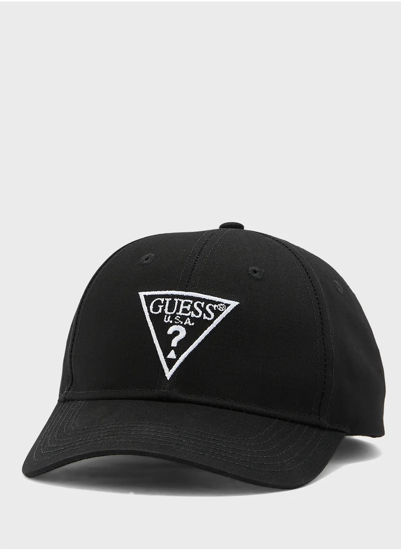 جس Logo Detail Curved Peak Cap