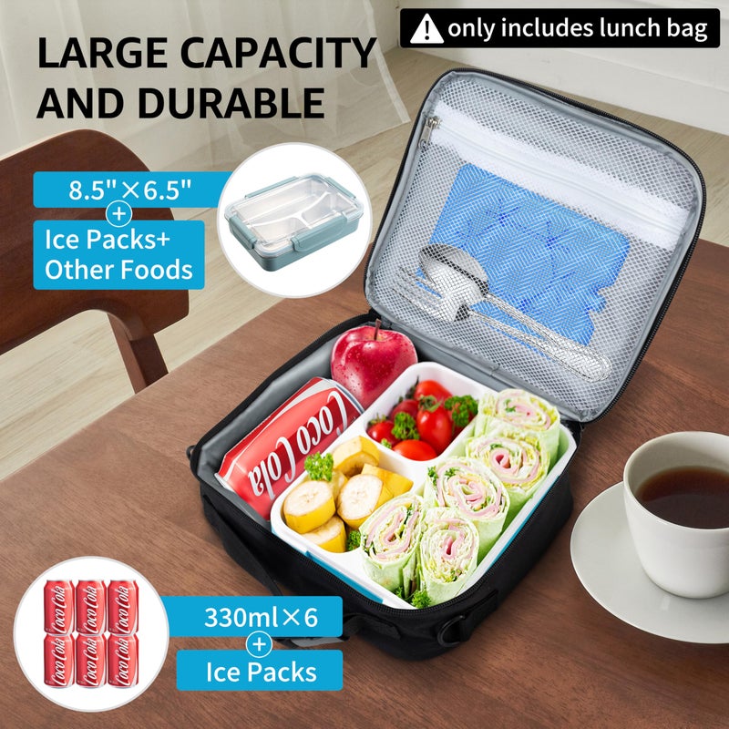 Easozoom Game Console Insulated Lunch Bag lonchera for Teen Boy Kid Gamer Lunch Box Bento Reusable Large Capacity Portable Waterproof Leakproof with name tag to School Office Picnic (1PCS Lunch Bag) - Image 5