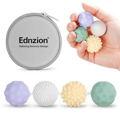Ednzion Fidget Toys Adults 4PCS Magnetic Silicone Stress Balls for Anxiety Focus ADHD Relief Textured Sensory Desk Gadgets Stocking Stuffers or Relaxing Gifts for Women Teens Girls - Image 1