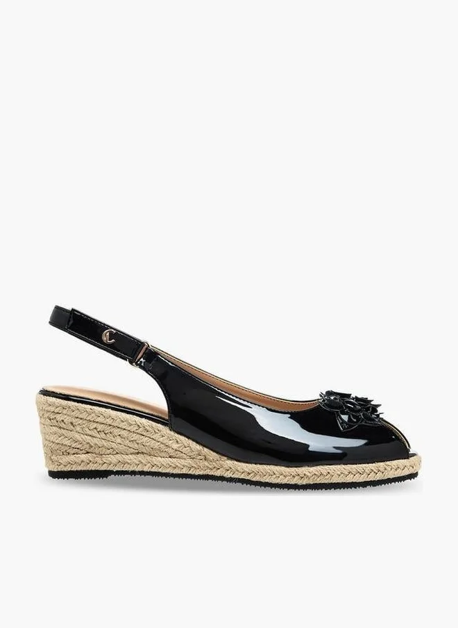 لو كونفورت Women Wedge Heel Peep Toe Sandals