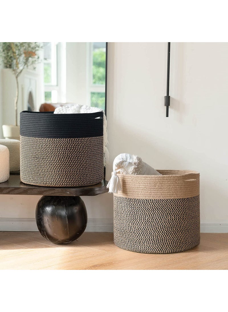 Legacy LEGACY100 Washing Dirty Used Clothes Dry Grass Home Decor Planter Basket Jute Storage Basket for Blanket in Living Room Toy Basket for Nursery Storage Size32x22x18  - Image 1