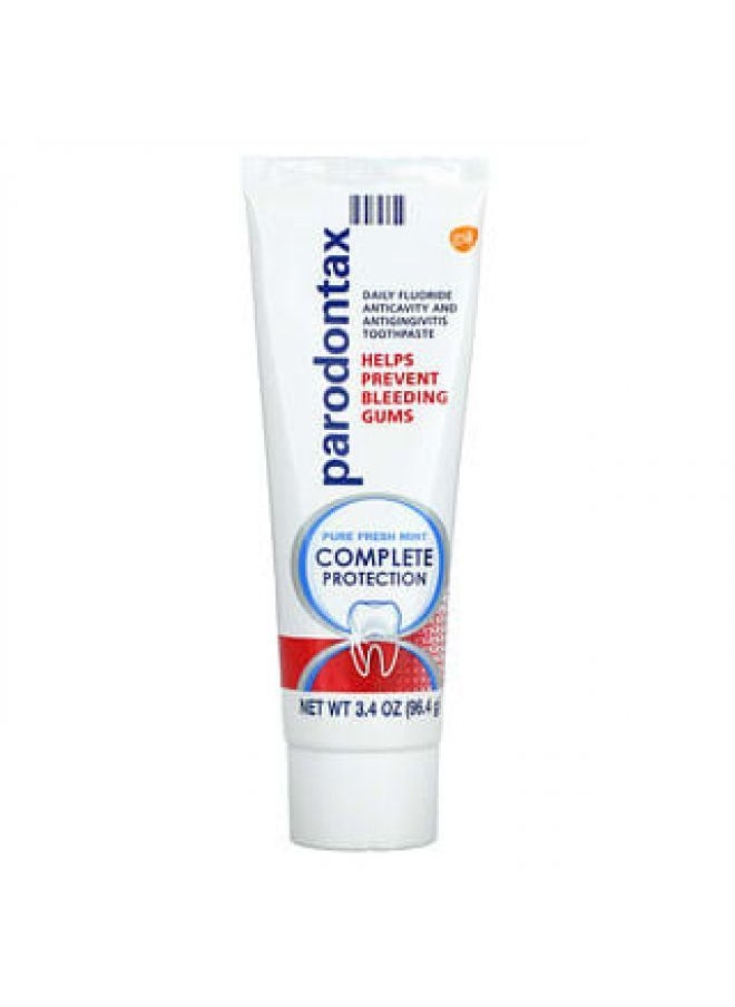 Parodontax Parodontax, Daily Fluoride Anticavity And Antigingivitis Toothpaste, Complete Protection, Pure Fresh Mint, 3.4 oz (96.4 g) 