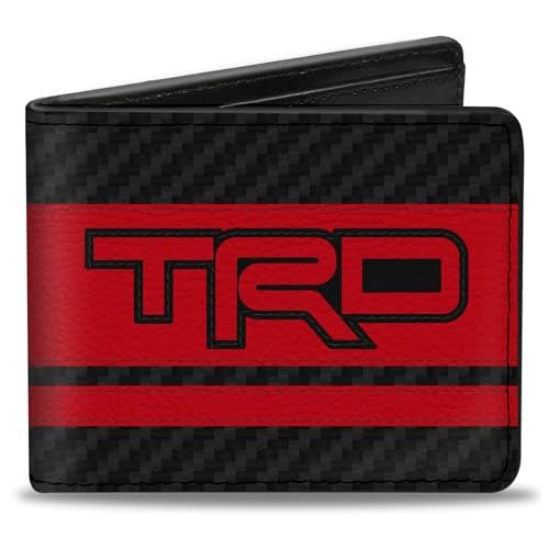 Buckle Down BuckleDown Toyota Wallet Bifold Toyota TRD Logos Stripe Black Red Black White Vegan Leather - Image 1