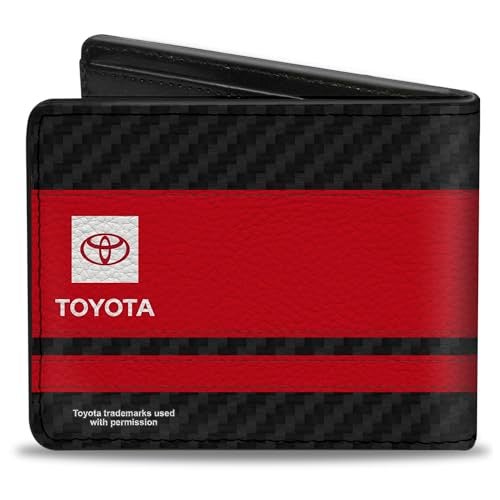 Buckle Down BuckleDown Toyota Wallet Bifold Toyota TRD Logos Stripe Black Red Black White Vegan Leather - Image 3