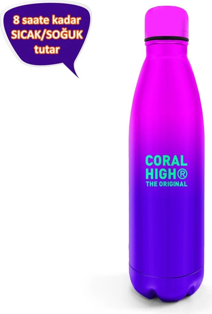 كورال هاي Pink Purple Color Transition Steel Thermos 500 ml 11935
