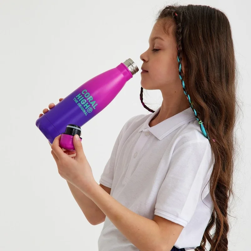 كورال هاي Pink Purple Color Transition Steel Thermos 500 ml 11935