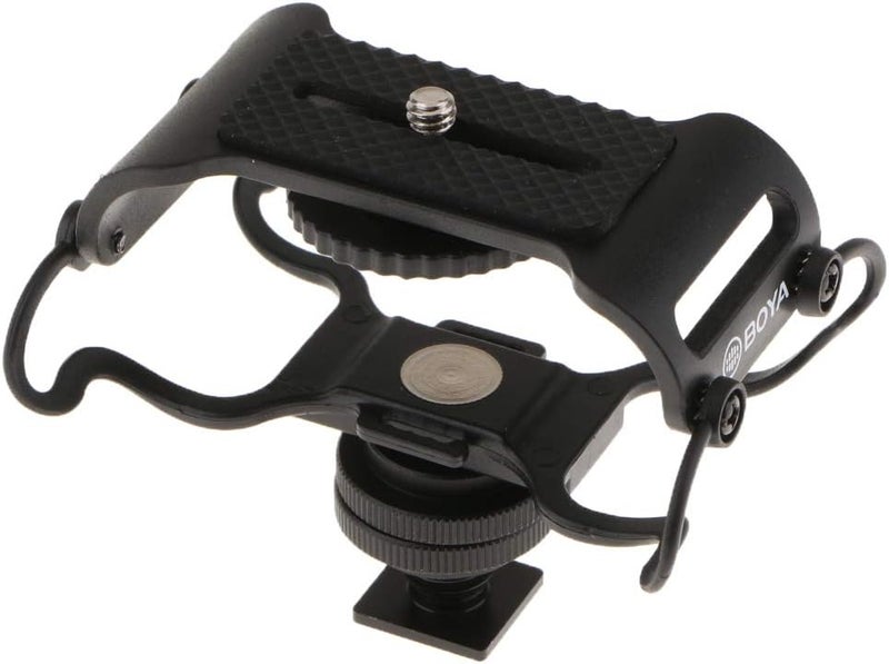 كلاراكو حامل مضاد للصدمات عالمي للميكروفونات ومسجلات الصوت المحمولة، متوافق مع DR-40 وDR-05 وDR-40r وH1 وH6 وH5 وH4n و-12 ومسجلات PCM الخطية. - Image 1