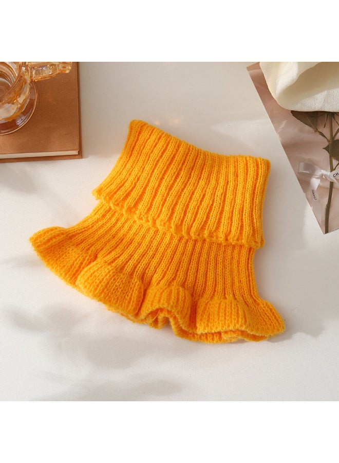 Women's Winter Knitted All-match Warm Neck Guard Fake Collar New K-style Thickeneded Windproof Pullover High Collar Neck Cover