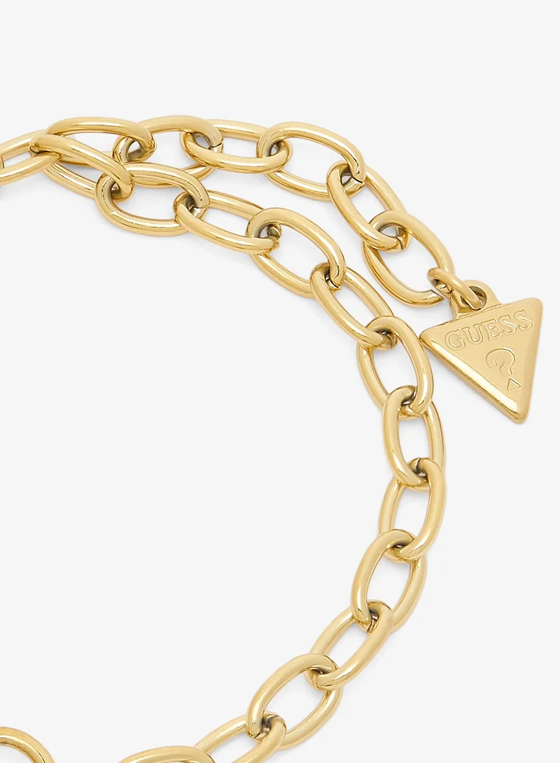 GUESS Heart Lock Chain Bracelet