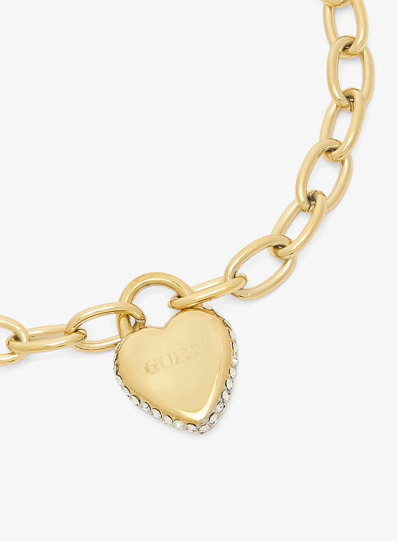 جس سوار سلسلة بقفل على شكل قلب