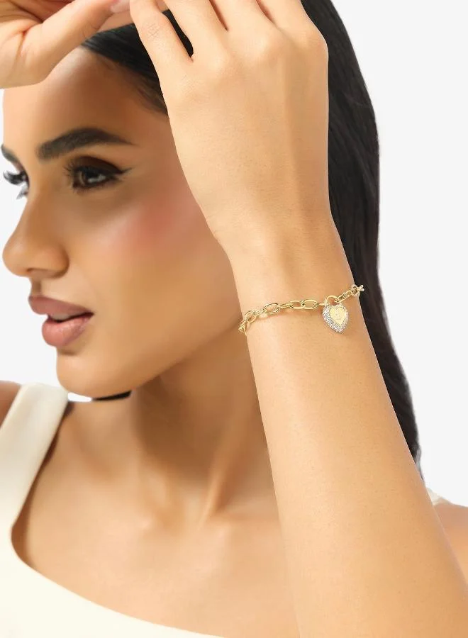 GUESS  Heart Lock Chain Bracelet for Women | Best Price UAE