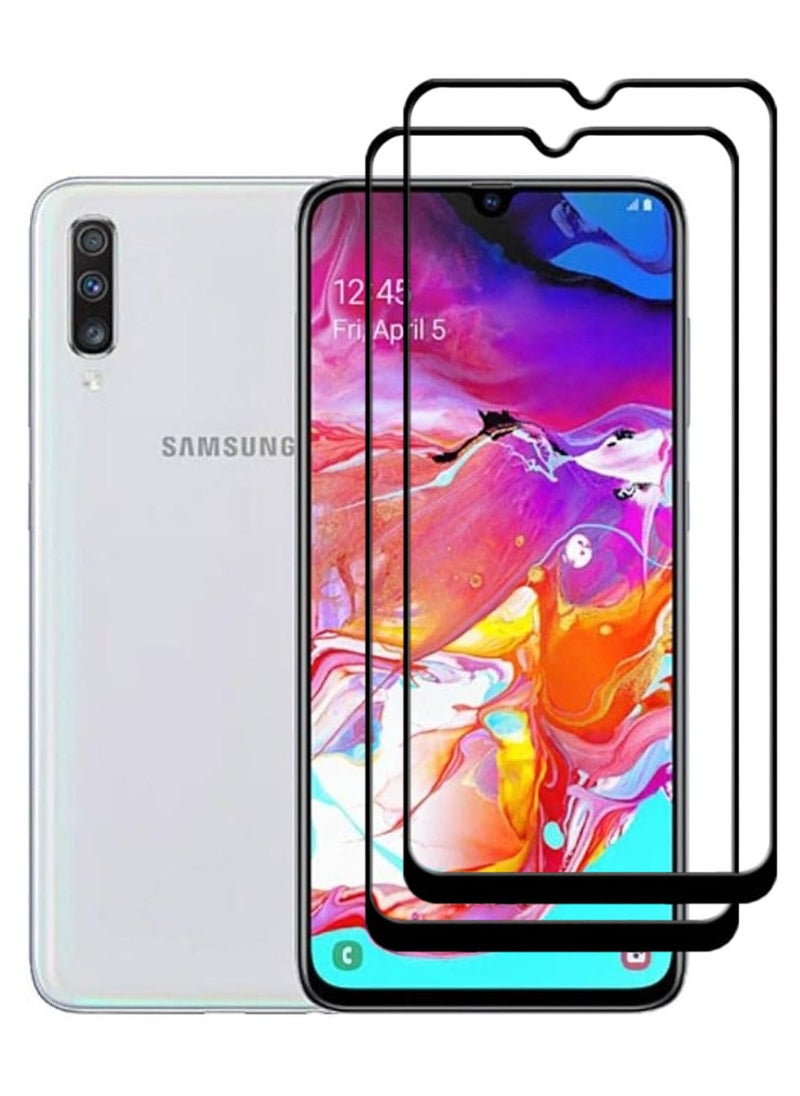 ACLIX 2 Pieces Antistatic ESD Dustproof Premium Quality High Definition Tempered Glass Screen Protector Designed For Samsung Galaxy A70 - Image 1