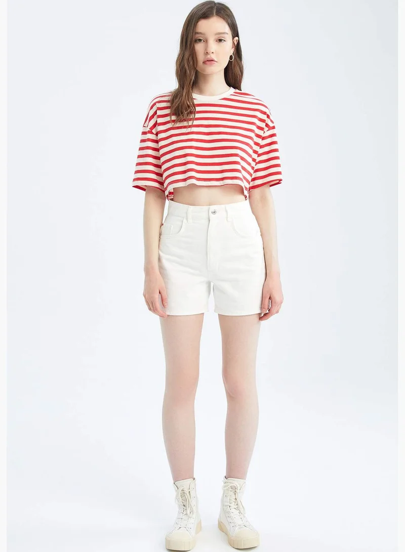 DeFacto Mom Fit Mini Gabardine Short