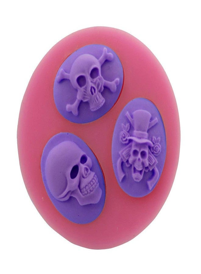 FOYARA 3D Skull Silicone Fondant Molds for Cake Decoration Halloween Chocolate Candy Moulds Polymer Clay Molds Pack of 3 - Image 3