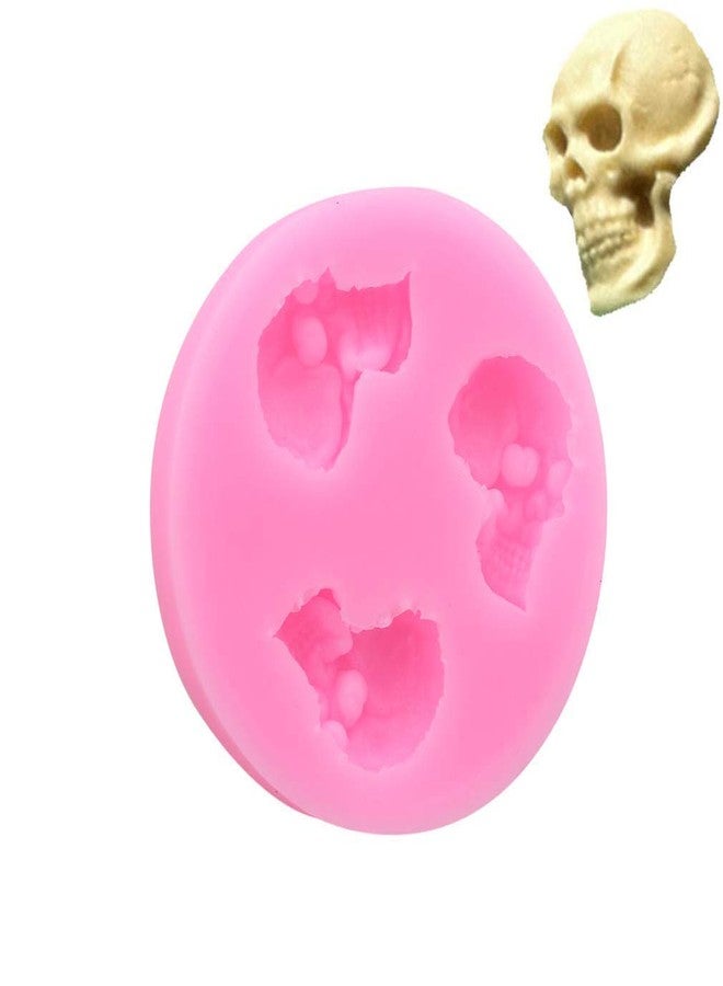 FOYARA 3D Skull Silicone Fondant Molds for Cake Decoration Halloween Chocolate Candy Moulds Polymer Clay Molds Pack of 3 - Image 4
