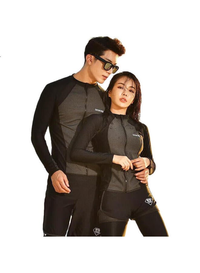 Skin-friendly Couple'S Wetsuit, Women'S Two-Piece Long-Sleeve Sun Protection Jellyfish Suit, Snorkeling Suit, Surfing Suit, Men'S Set, Slimming Swimwear - Image 2