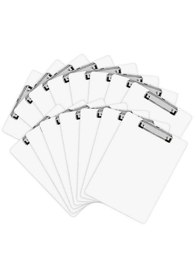 HERKKA Dry Erase Clipboards Herkka 15 Pack Hardboard Office Whiteboard Clipboards Low Profile Clip Standard A4 Letter Size Eco Friendly Size 12.5 X 9 Inch - Image 1