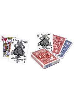 2 Decks Of Tally Ho No 9 Original Fan Back Playing Cards Red And Blue